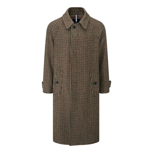 laydown image of Harris Tweed Mac Overcoat