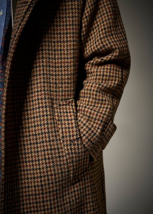 laydown detail image of Harris Tweed Mac Overcoat