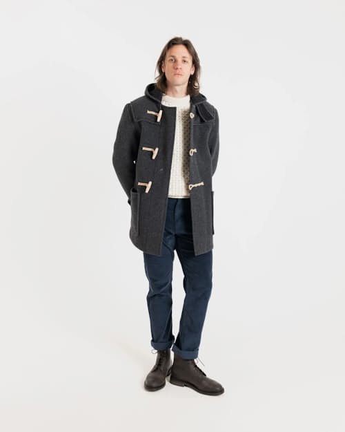 on model image of Mid Monty Coat