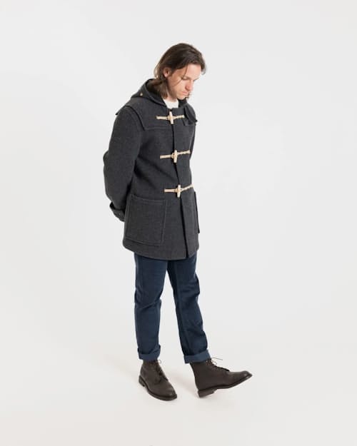 on model image of Mid Monty Coat
