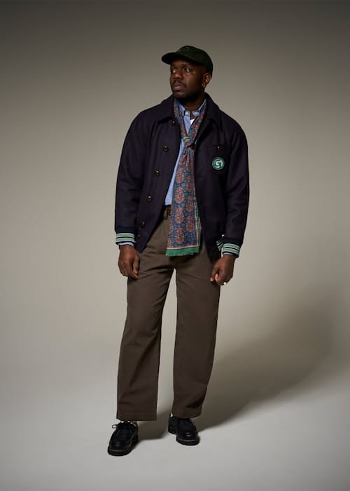 lifestyle image of Wool Varsity Jacket