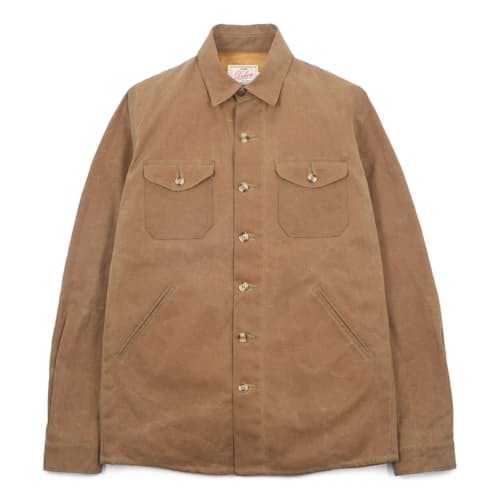 laydown image of Crissman Lightweight Waxed Overshirt