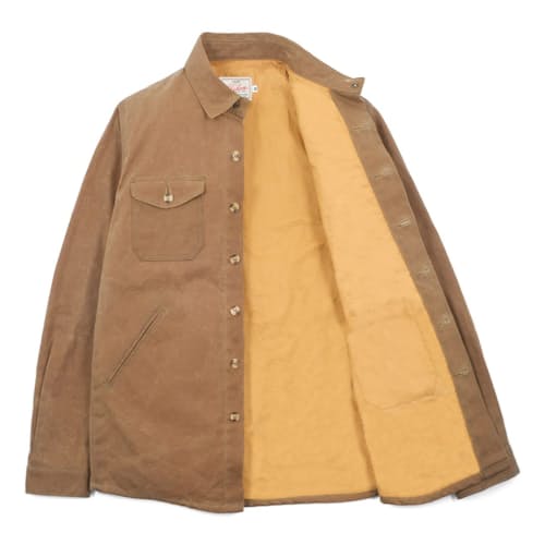 laydown image of Crissman Lightweight Waxed Overshirt