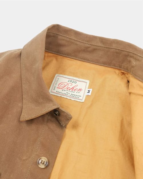 laydown detail image of Crissman Lightweight Waxed Overshirt