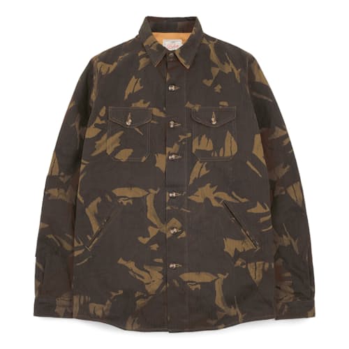 laydown image of Crissman Lightweight Waxed Overshirt