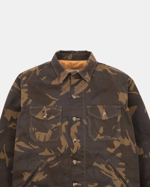 laydown detail image of Crissman Lightweight Waxed Overshirt