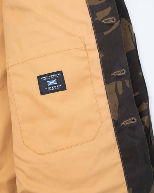 laydown detail image of Crissman Lightweight Waxed Overshirt