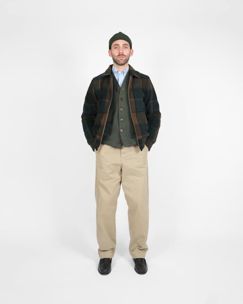 on model image of Weekender Jacket