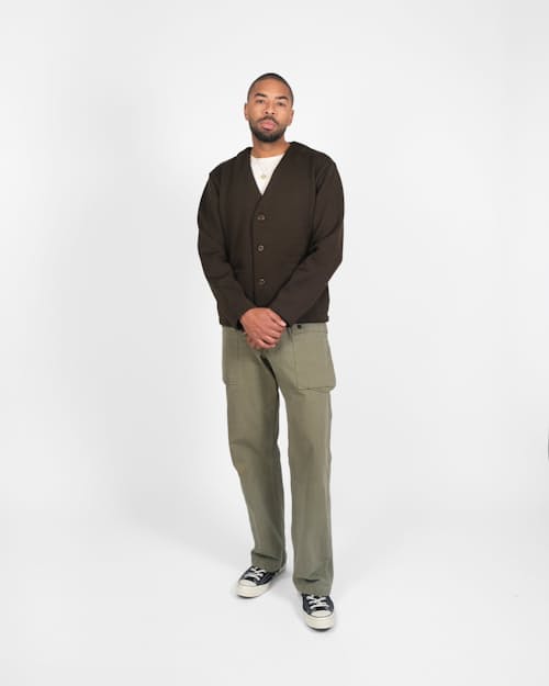 on model image of Slouchy Cardigan