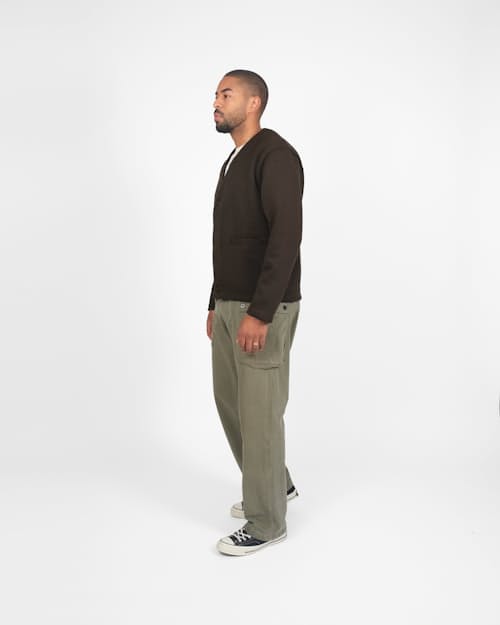 on model image of Slouchy Cardigan
