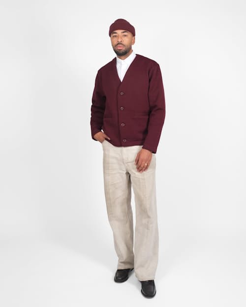 on model image of Slouchy Cardigan