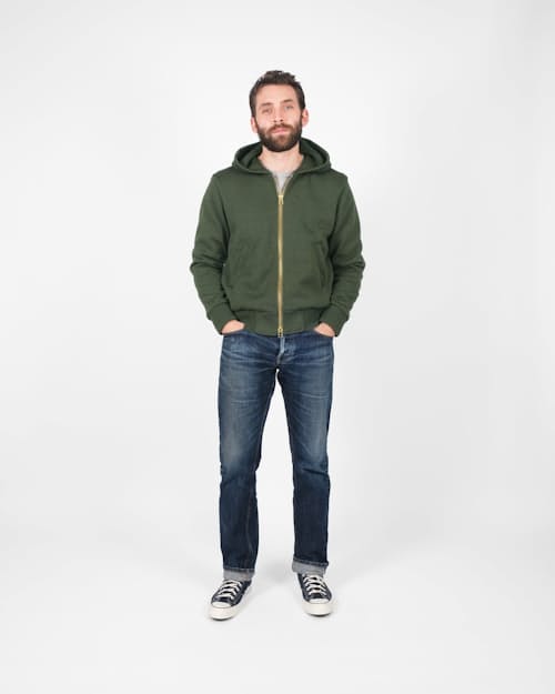 on model image of Full Throttle Moto-Hoodie