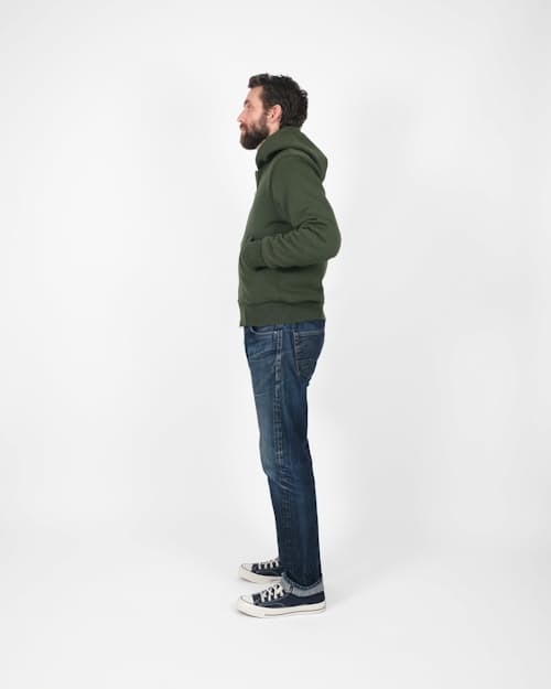 on model image of Full Throttle Moto-Hoodie