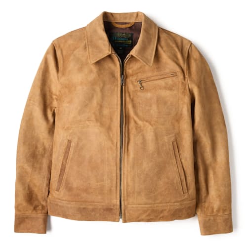 laydown image of Duke Rough Out Suede Jacket