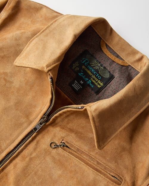 laydown detail image of Duke Rough Out Suede Jacket