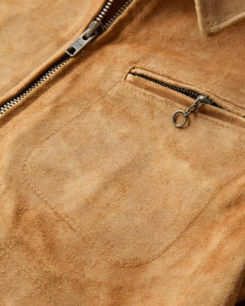 laydown detail image of Duke Rough Out Suede Jacket