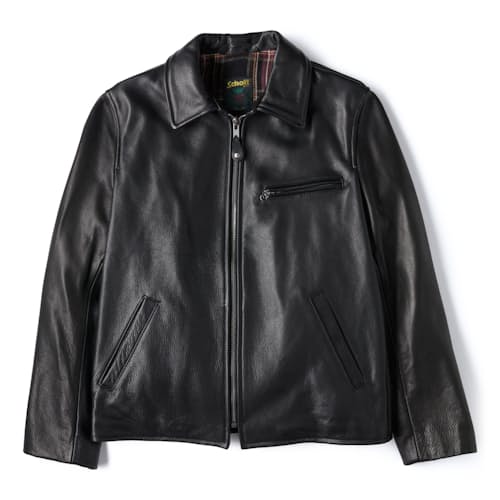 laydown image of Natural Pebbled Leather Jacket