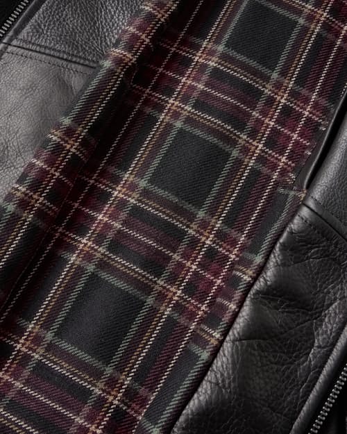 laydown detail image of Natural Pebbled Leather Jacket
