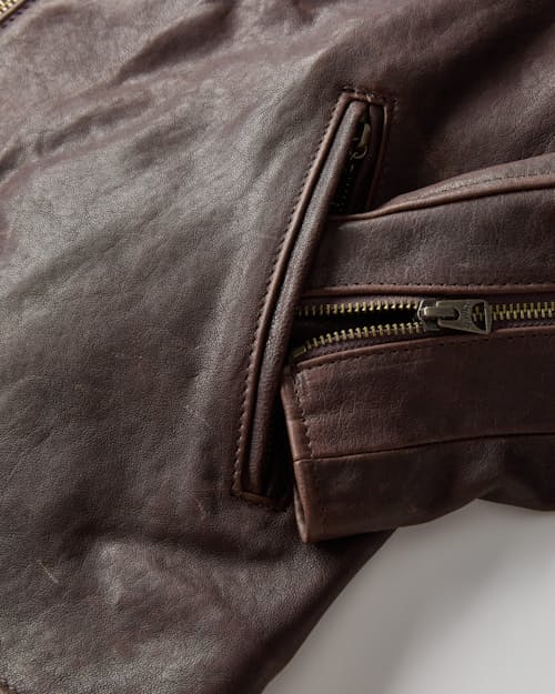 laydown detail image of Perfecto Lambskin Leather Jacket