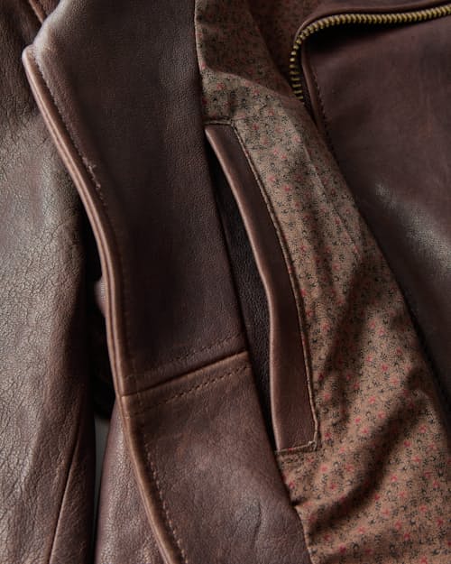 laydown detail image of Perfecto Lambskin Leather Jacket