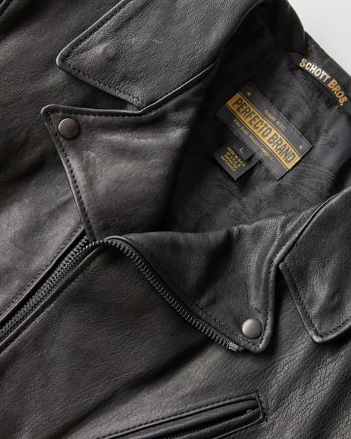 laydown detail image of Perfecto Lambskin Leather Jacket