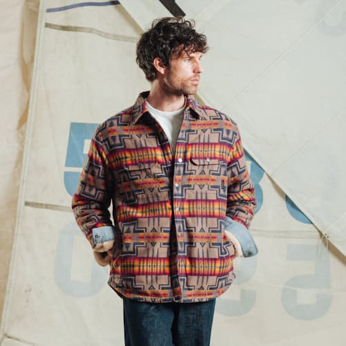 on model image of Bay City Overshirt