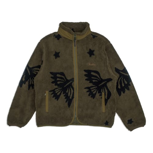 laydown image of Full Zip Jacquard Fleece