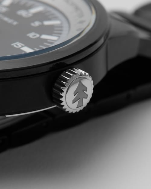 lifestyle image of Huckberry x TIMEX 1978  Black Max Reissue