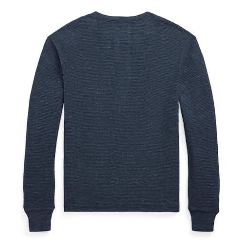laydown image of Cotton Waffle Knit Henley