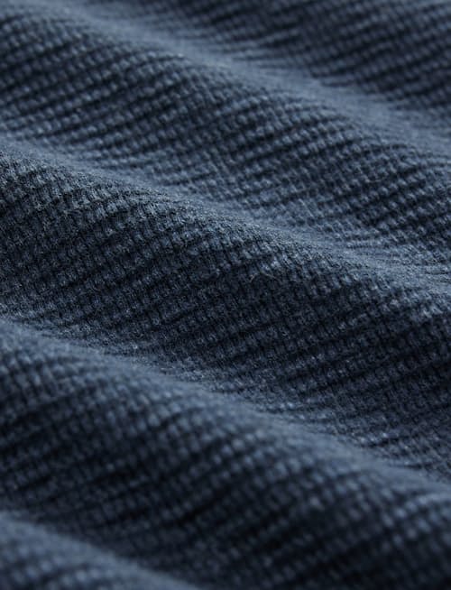 laydown detail image of Cotton Waffle Knit Henley