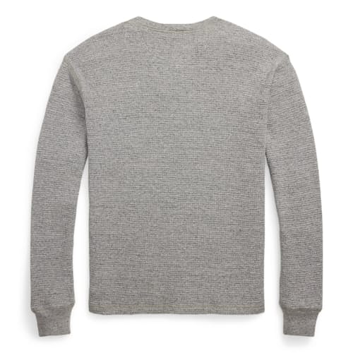 laydown image of Cotton Waffle Knit Henley