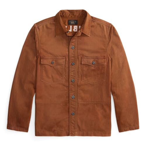 laydown image of Long Sleeve Cotton Overshirt