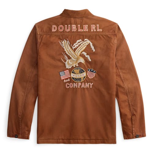 laydown image of Long Sleeve Cotton Overshirt