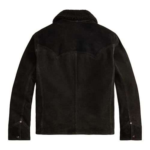 laydown image of Cody Roughout Suede Jacket