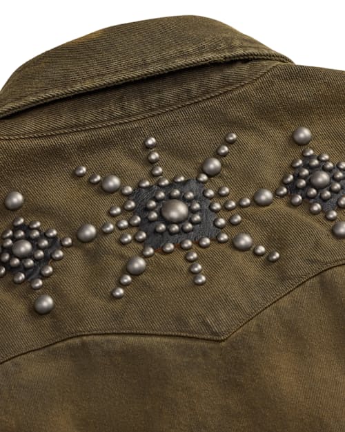 laydown detail image of Denim Buffalo Western Workshirt