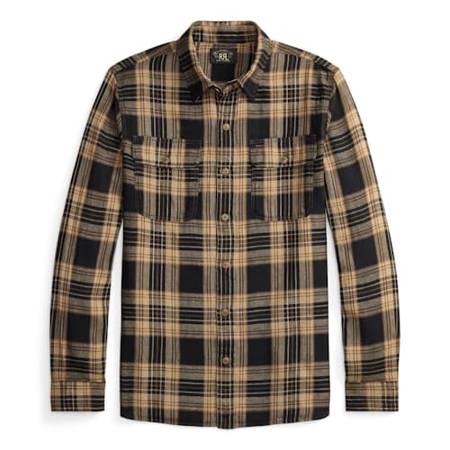 laydown image of Greyson Cotton Linen Workshirt