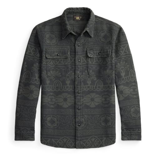 laydown image of Greyson Wool Workshirt