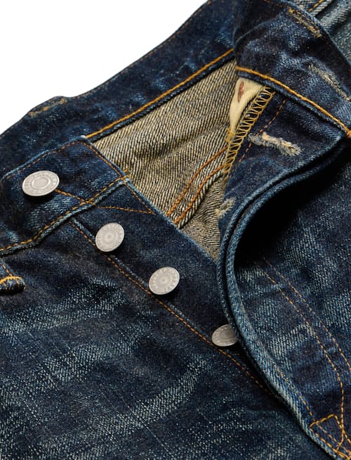 laydown detail image of Straight Fit Selvedge Denim Jeans