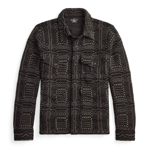 laydown image of Worsted Wool Workshirt Cardigan