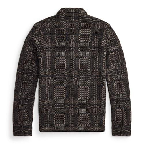laydown image of Worsted Wool Workshirt Cardigan