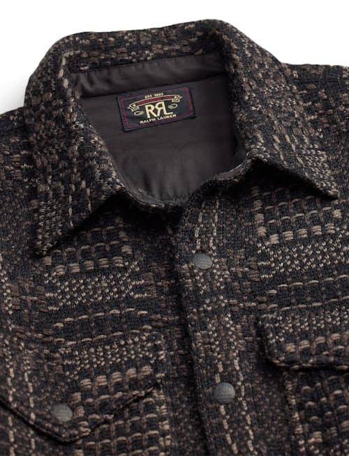 laydown detail image of Worsted Wool Workshirt Cardigan