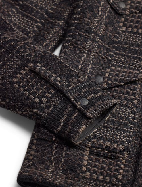 laydown detail image of Worsted Wool Workshirt Cardigan