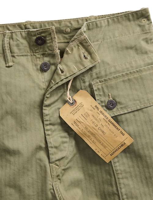 laydown detail image of Cotton Herringbone Cargo Pant
