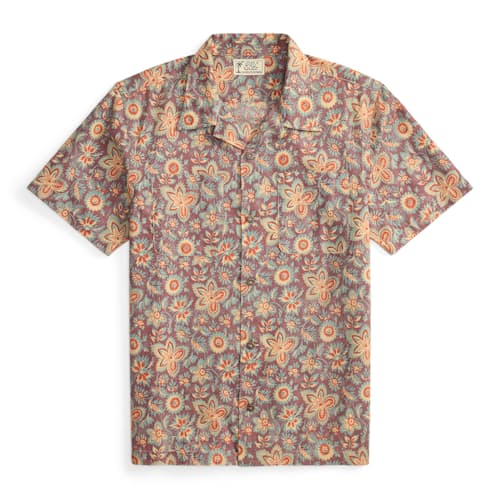 laydown image of Short Sleeve Camp Shirt