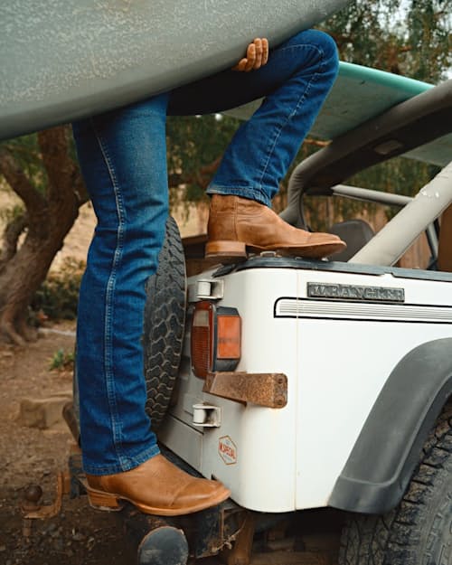 lifestyle image of The Doc Goat Leather Boot