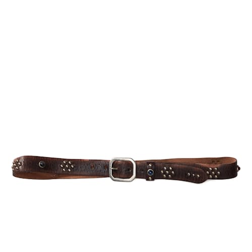 laydown image of Rasco Studded Leather Belt