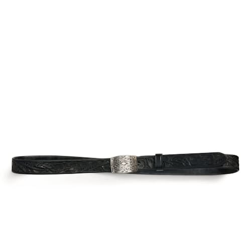 laydown image of Coleman Tooled Leather Belt