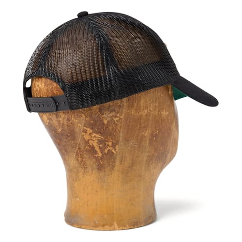 laydown image of Denim "DOUBLE RL" Logo Trucker Hat