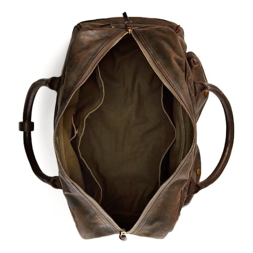 laydown image of Leather Burlington Duffle