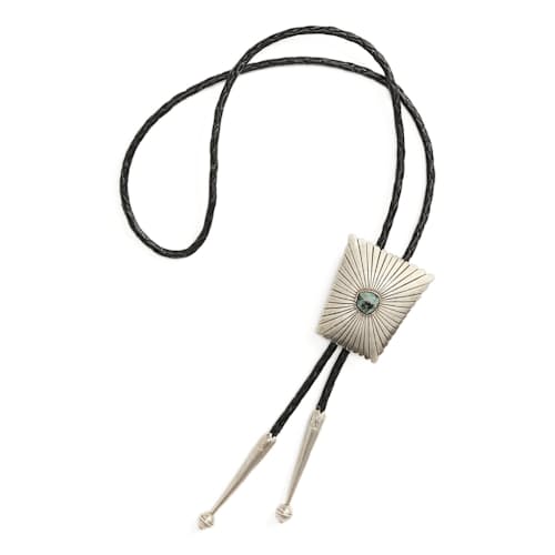 laydown image of Turquiose Stone Bolo Tie